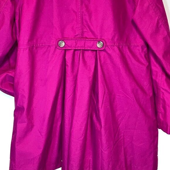 New Lands’ End Back pleated All Weather Pink Coat Womens Sz S 6/8 - Picture 3 of 10